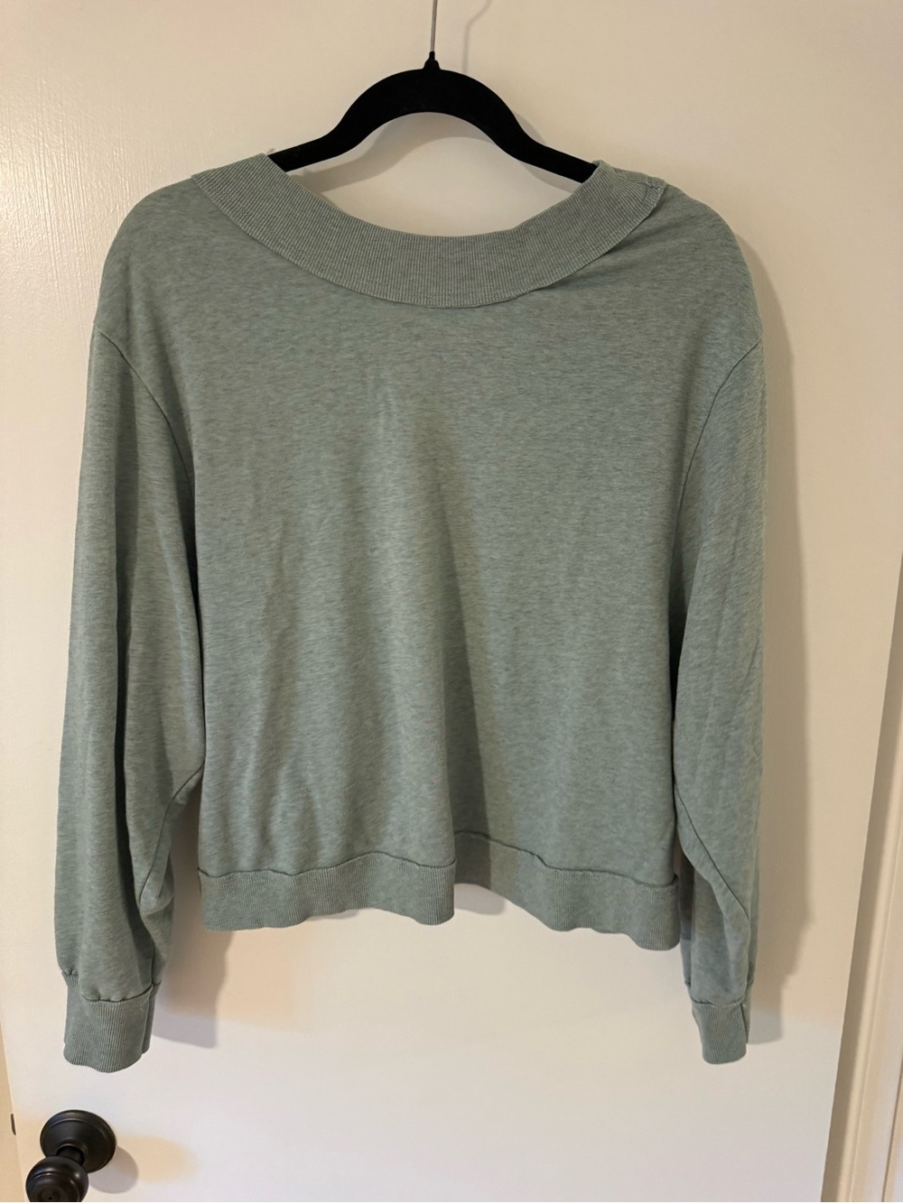 Pilcro Mint Green Cropped Knit Pullover